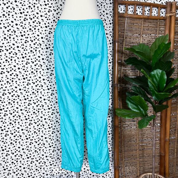 Vintage | 80s Women’s Bocoo Teal Matching Retro Windbreaker Swishy Workout Set M - Picture 12 of 13
